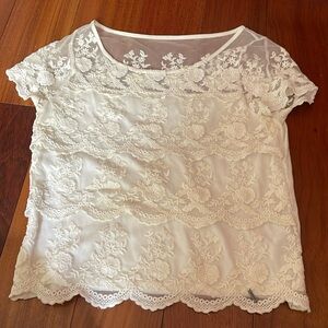 Gorgeous Lacey layered romantic top